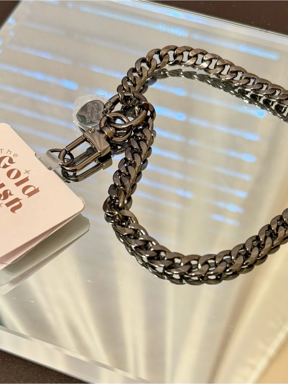 Gold Blush Gunmetal Chain Phone Chain or Keychain Wristlet